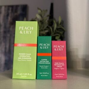 NEW 3-Piece Peach & Lily Travel Set